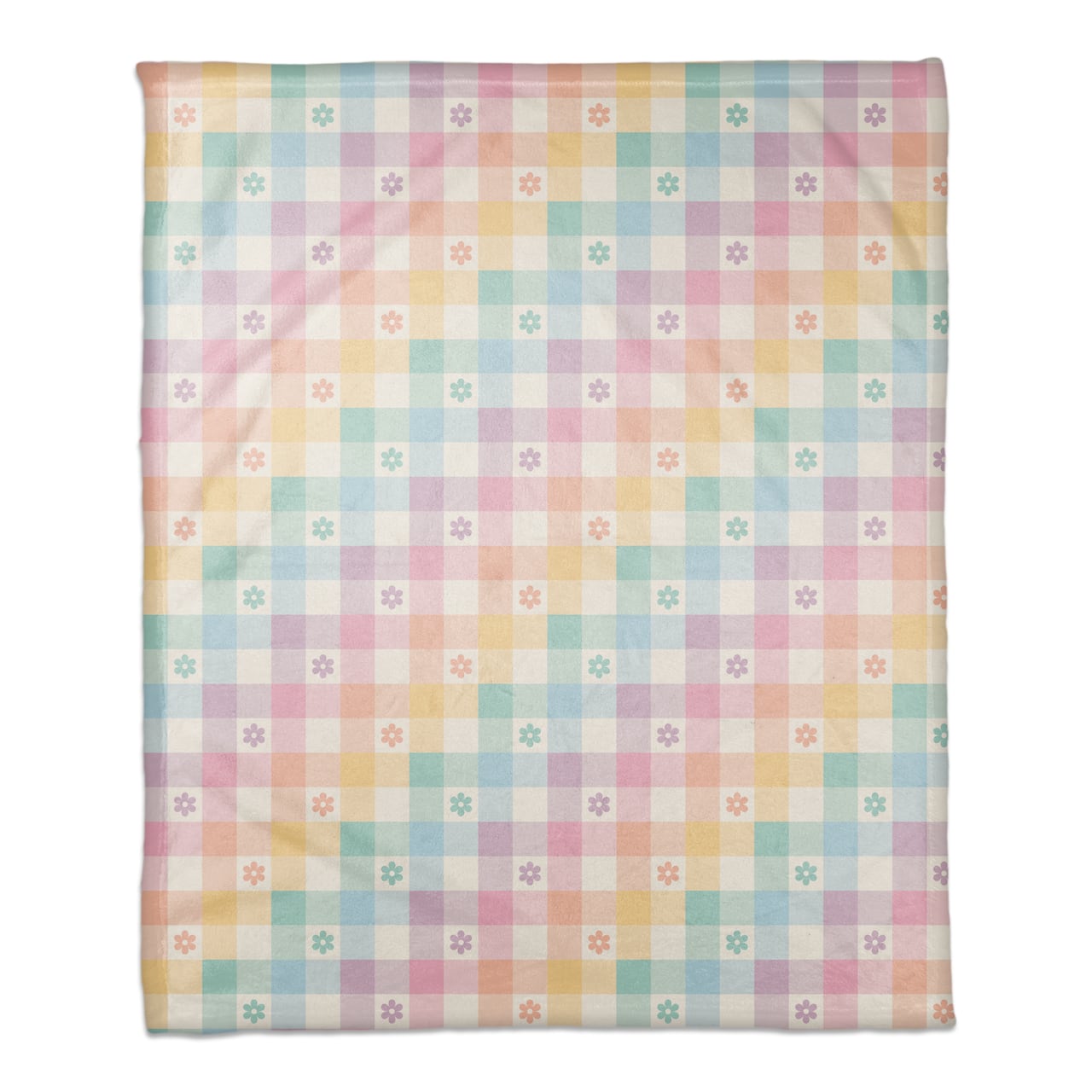 Pastel Buffalo Check 50" x 60" Sherpa Fleece Blanket
